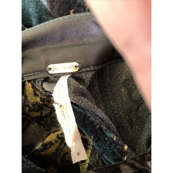 Free People Velvet Backless Romper Shorts Size 6 Shorts Long Sleeve High Neck - Picture 6 of 8